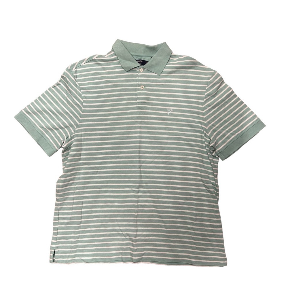 Daniel Cremieux Classic Men’s Medium Striped Collared Polo Short Sleeve EUC